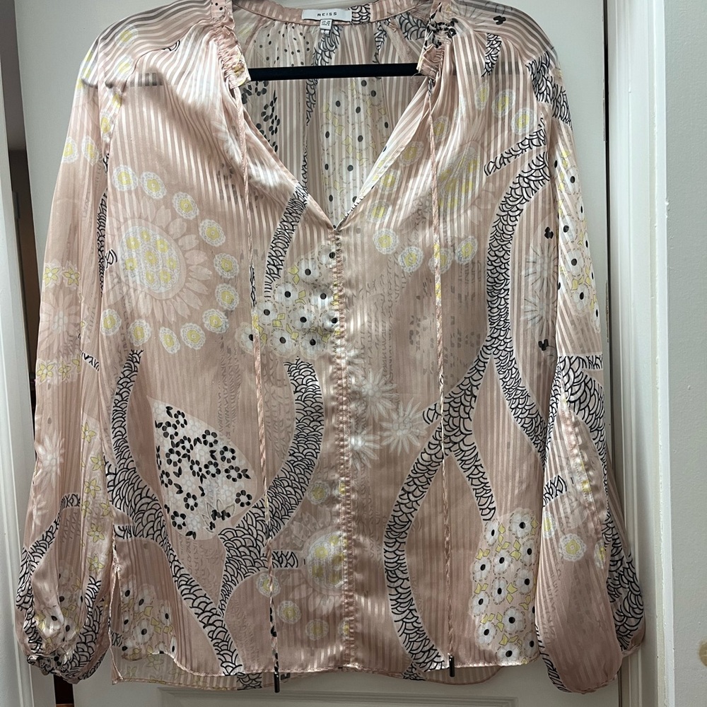 Reiss Hailey Paisley Patterned Blouse